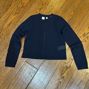 NWT Gap kids cotton navy uniform cardigan size large (10/12)